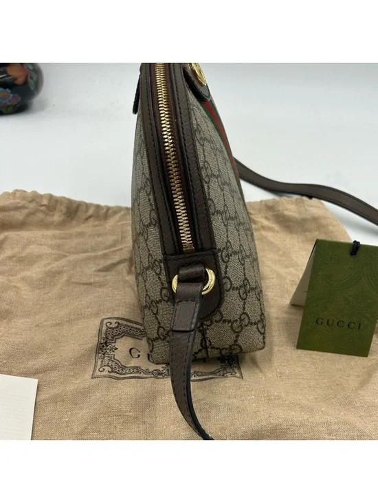 Women’s Gucci GG supreme OPHEDIA small shoulder bag made in Italy - Picture 3 of 11